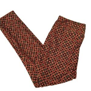 Lularoe Tall & Curvy Leggings TC Geometric Red Green & Pink